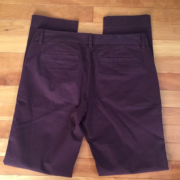 Lands’ End Canvas Burgundy Skinny Chino Pants 2 - Picture 5 of 6